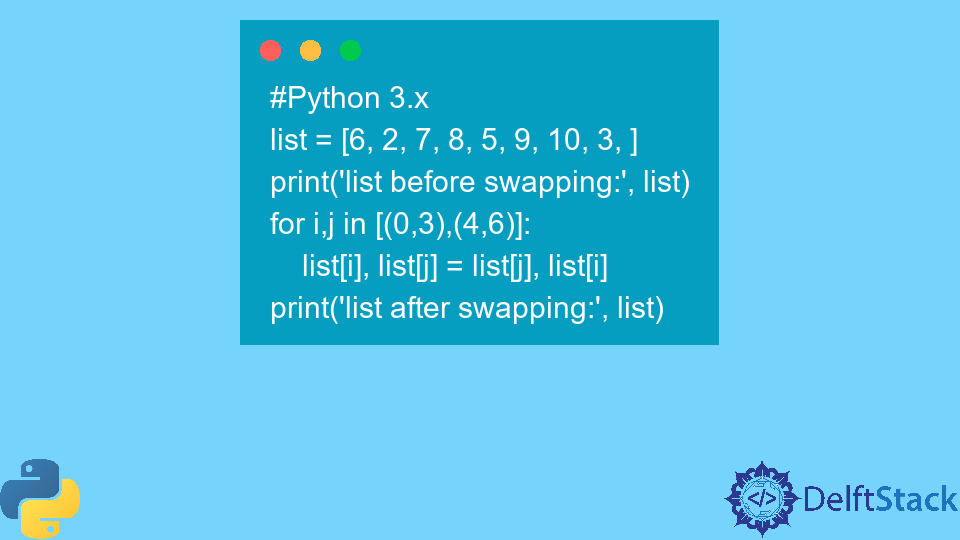 How To Swap Elements In A List Python